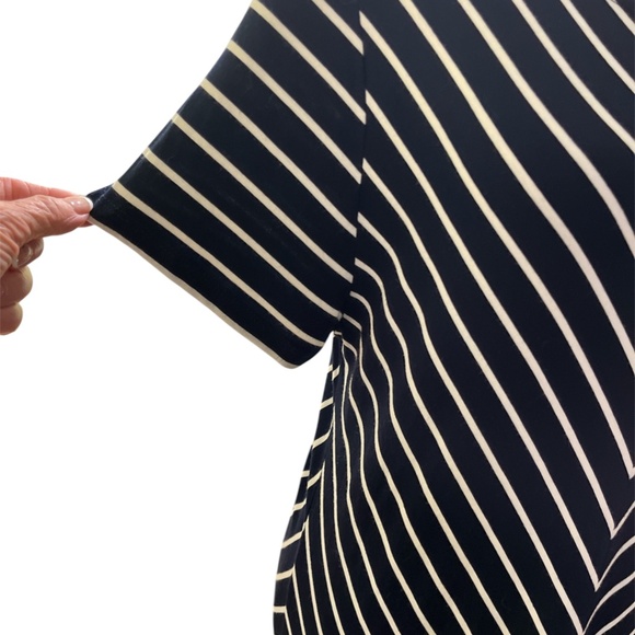 Charlie Paige Navy and White Striped Maxi Dress - Picture 3 of 6